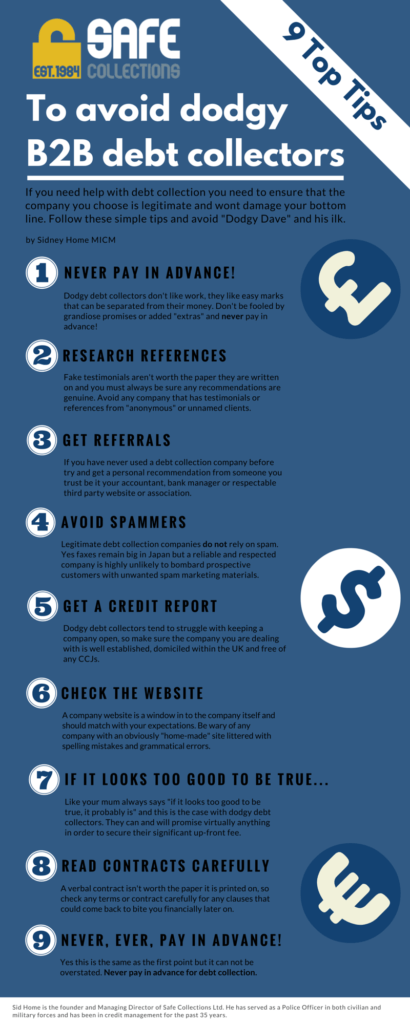 Our Nine Top Tips to Avoid Deadbeat B2B Debt Collectors